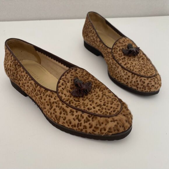 Bottega Venetta Leopard Cheetah Print Loafers Shoes Pony hair 35 EU - 5.5 US - Picture 6 of 15